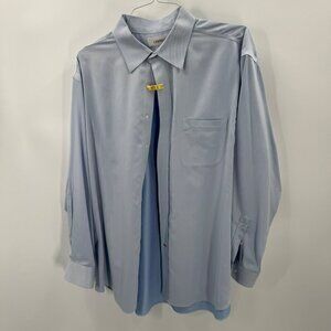 Daniel Cremieux 3 Dress Shirts Lot Blue & Stripes 100% Pima Cotton Size 18
